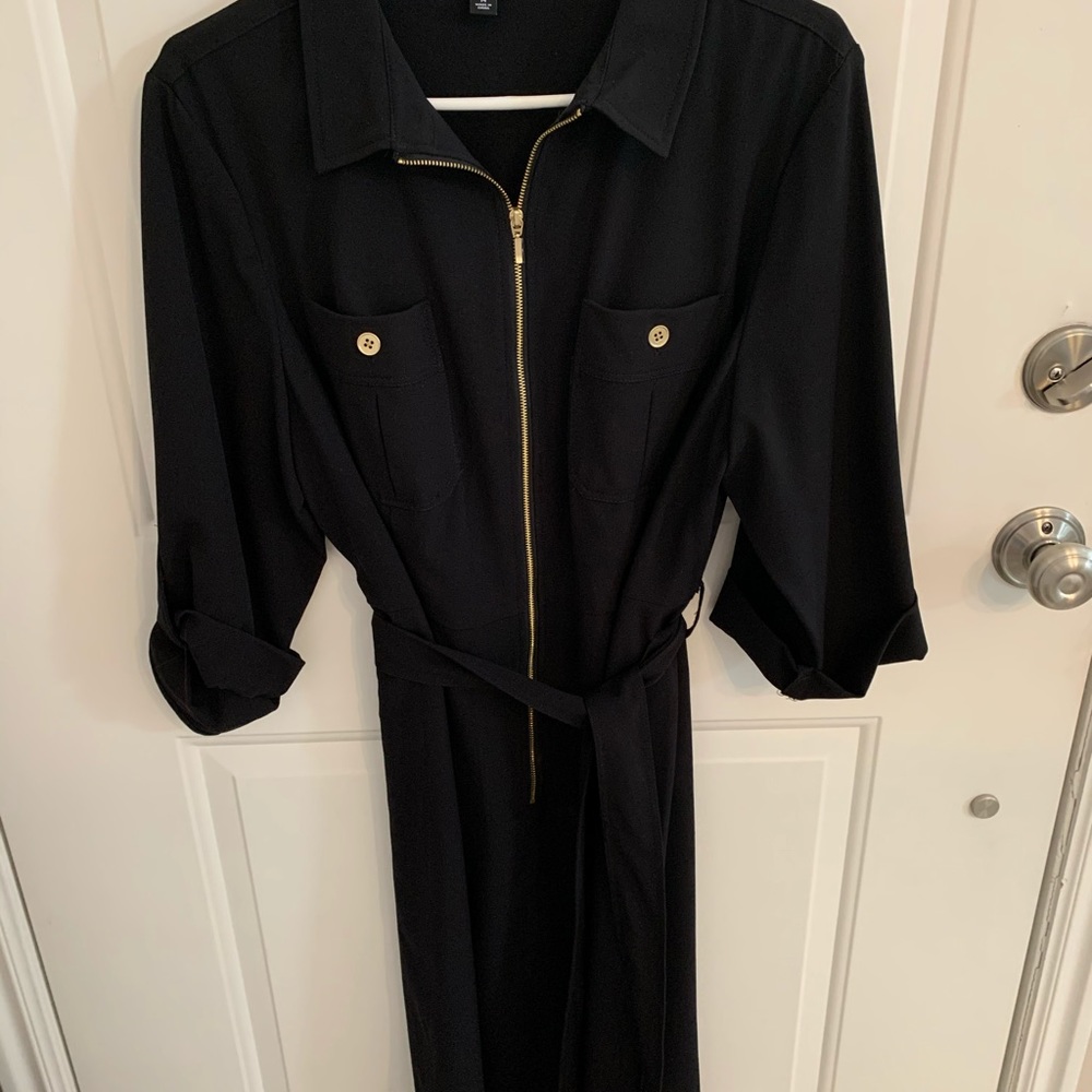Beautiful black dress three-quarter sleeve size 14